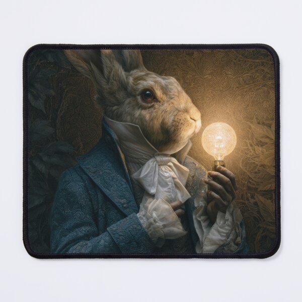 Item preview, Victorian Rabbit Scholar Holding a Glowing Light designed and sold by Shannon Hilson.