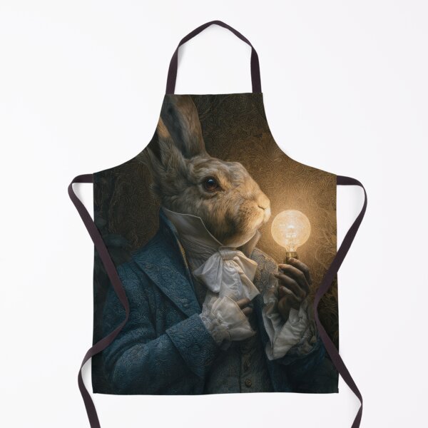 Item preview, Victorian Rabbit Scholar Holding a Glowing Light designed and sold by Shannon Hilson.