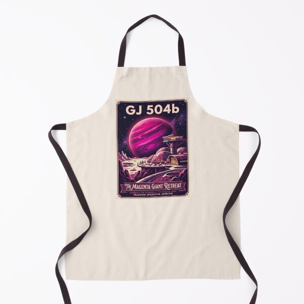 Item preview, GJ 504b Pink Planet Retro NASA Travel Poster designed and sold by RetroRewind Studio.
