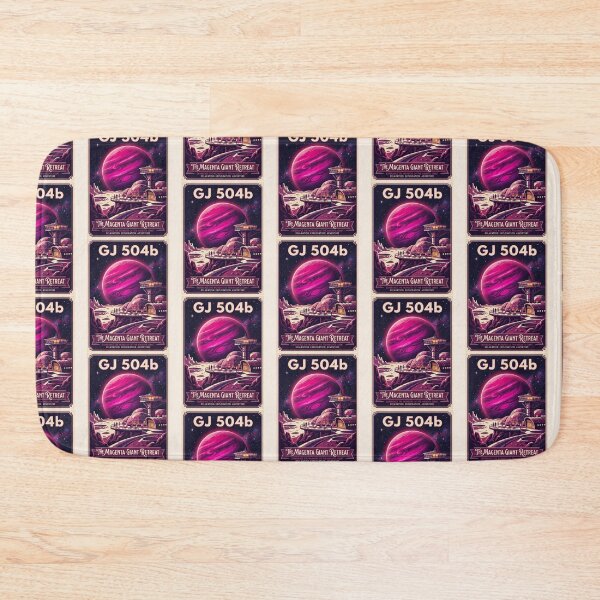 Item preview, GJ 504b Pink Planet Retro NASA Travel Poster designed and sold by RetroRewind Studio.