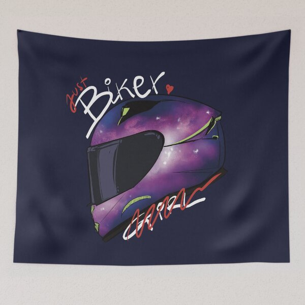 Item preview, Just biker, purple galaxy helmet designed and sold by KiKi Koy.