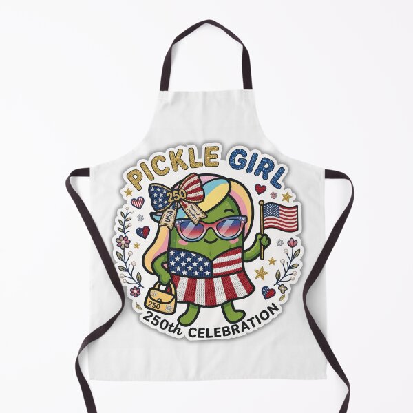 Item preview, Pickle Girl 250th Celebration 4th of July 2026 Kawaii USA Flag Fashion Outfit Sticker designed and sold by Basma Designs | Funny Shirts, Stickers & Mugs.