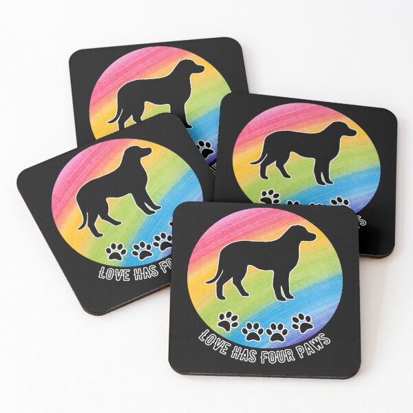 Item preview, Love Has Four Paws Dog Lover Rainbow Paw Print T-Shirt designed and sold by Rush2Buy.