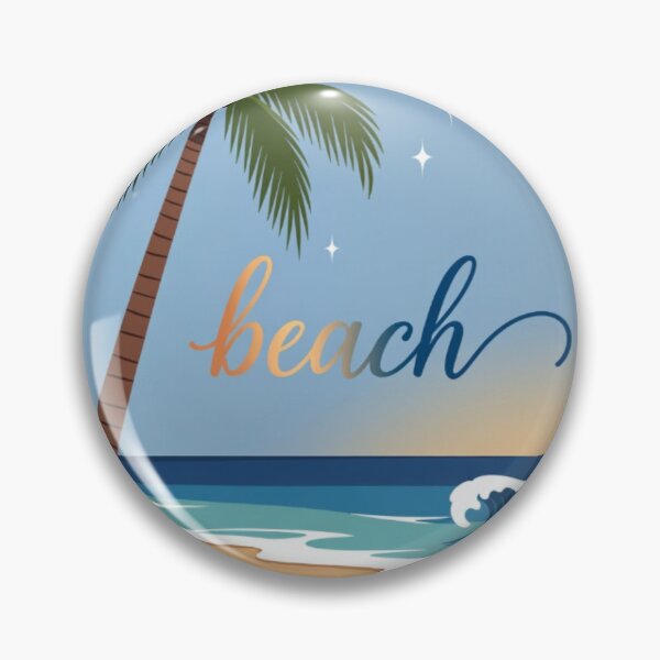 Item preview, Tropical Palm Tree Coast Wave Summer Beach Typography designed and sold by Nexus Space.