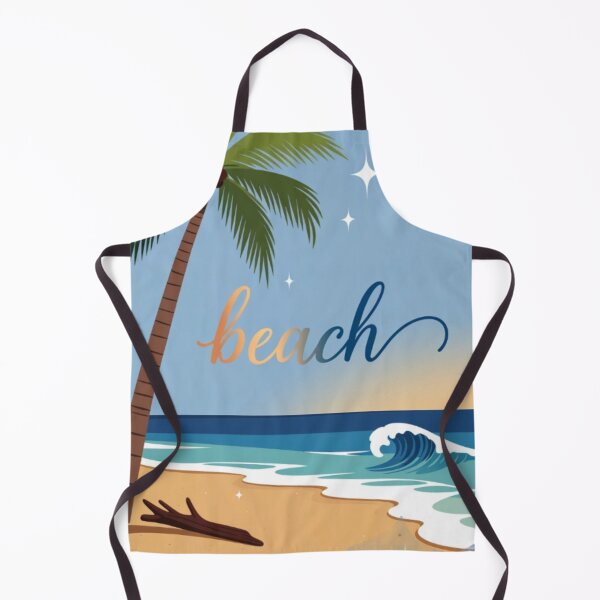 Item preview, Tropical Palm Tree Coast Wave Summer Beach Typography designed and sold by Nexus Space.
