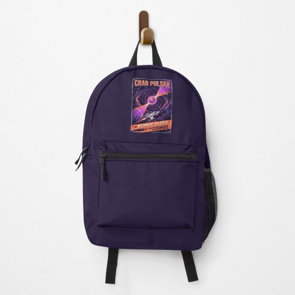 Item preview, Crab Pulsar Star Retro NASA Travel Poster Clock designed and sold by RetroRewind Studio.