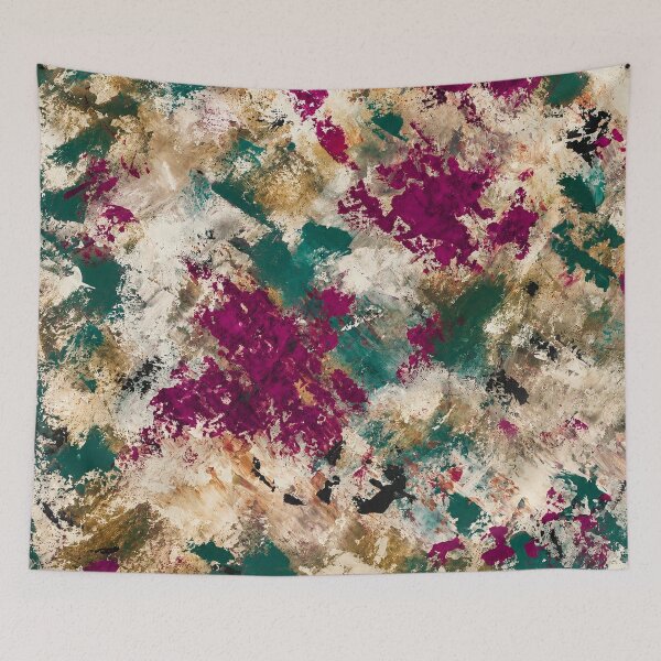 Item preview, Mineral Fusion – Abstract Textured Pattern in Plum and Teal designed and sold by Giovanna2026.