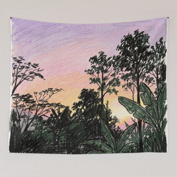 Item preview, Lilac sunset among leaves designed and sold by CristianCEB.