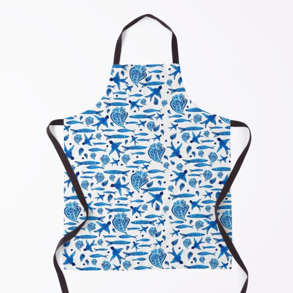 Item preview, Continuous pattern watercolor icons Portugal blue designed and sold by ElizabethCoelho.
