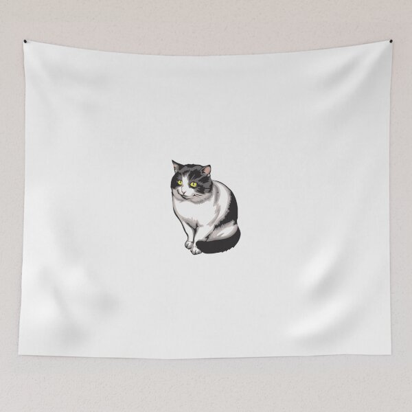 Item preview, Beautiful Black and White Cat Illustration designed and sold by DailyDoodlesBySumbul.