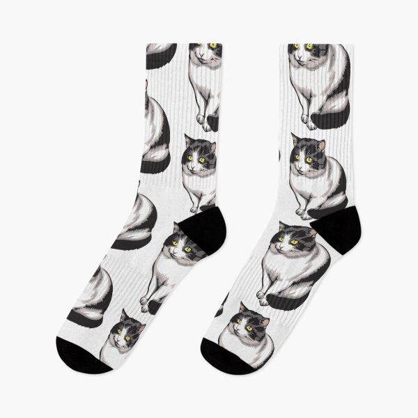 Item preview, Beautiful Black and White Cat Illustration designed and sold by DailyDoodlesBySumbul.