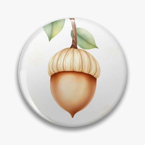Item preview, Botanical Watercolor Acorn Branch Illustration designed and sold by Vida e Arte.