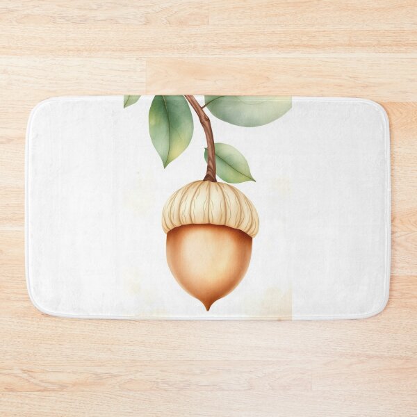 Item preview, Botanical Watercolor Acorn Branch Illustration designed and sold by Vida e Arte.