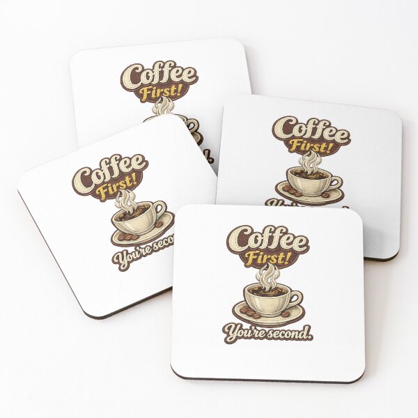 Item preview, Coffee First Funny Coffee Lover  designed and sold by No Kings Bling.