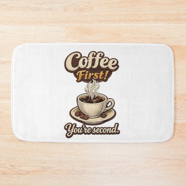 Item preview, Coffee First Funny Coffee Lover  designed and sold by No Kings Bling.