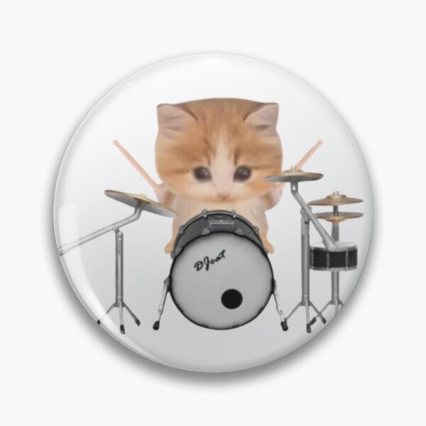 Item preview, Silly Cat Playing Drums designed and sold by cresspacito.