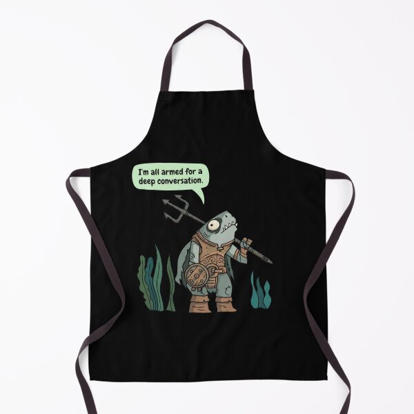 Item preview, Deep Conversation Shark Warrior Pun designed and sold by ChillJubix.