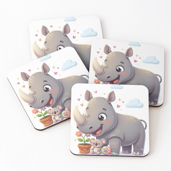 Item preview, Playful Pachyderm and Friends: A Cute Safari Illustration designed and sold by Stickivo.