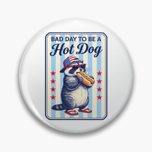 Item preview, Funny Raccoon Hotdog 4th of July - Bad Day to Be A Hot Dog designed and sold by CutOutIdols.