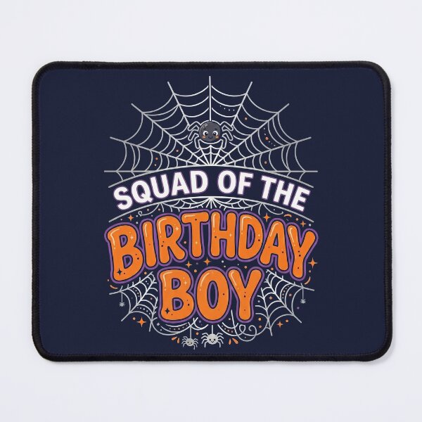 Item preview, SQUAD of the BOY Birthday Web Spider Halloween Party Tee designed and sold by ChinkyCat Official.