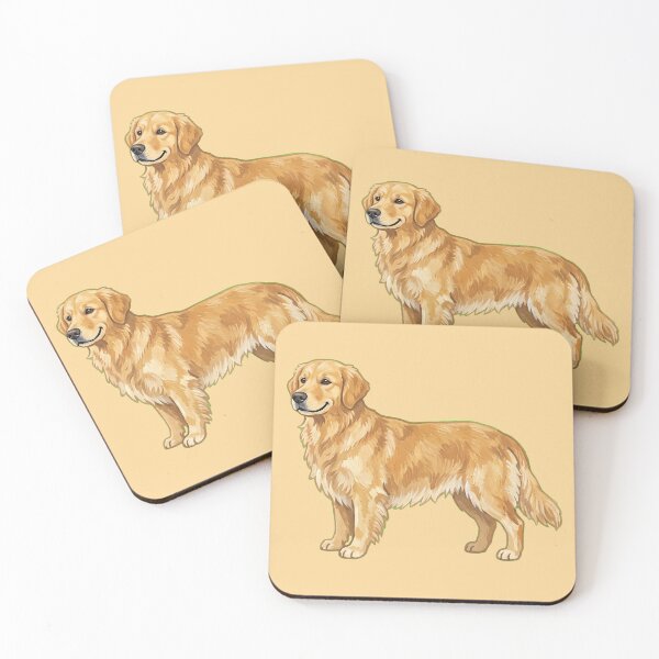 Item preview, Cute Hand-Painted Golden Retriever Illustration designed and sold by SYCESTORE.
