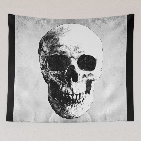 Item preview, Human Skull Forward Facing Dark Anatomical Memento Mori Art designed and sold by Ghoul Enterprises.