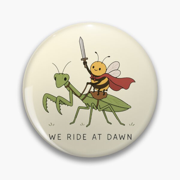 Item preview, "We Ride at Dawn" – Bee & Praying Mantis Adventure Garden Heroes designed and sold by pixiedustpaint.