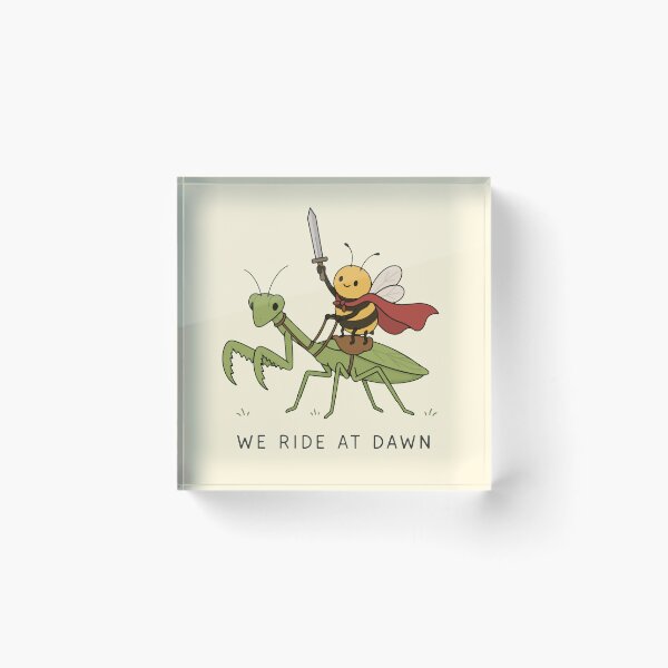 Item preview, "We Ride at Dawn" – Bee & Praying Mantis Adventure Garden Heroes designed and sold by pixiedustpaint.