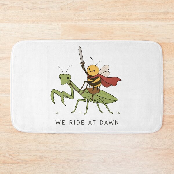 Item preview, "We Ride at Dawn" – Bee & Praying Mantis Adventure Garden Heroes designed and sold by pixiedustpaint.