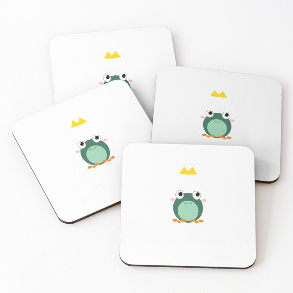 Item preview, Cute Frog Prince with Golden Crown Minimalist Kawaii Art designed and sold by CartX Global Inc.