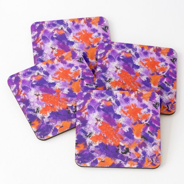 Item preview, Retro Pop Fusion – Orange & Purple Abstract Pattern designed and sold by Ingorgia Studio.
