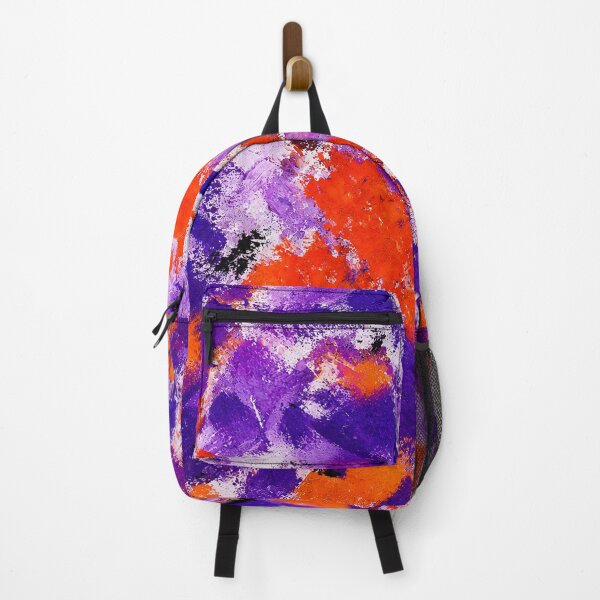 Item preview, Retro Pop Fusion – Orange & Purple Abstract Pattern designed and sold by Ingorgia Studio.