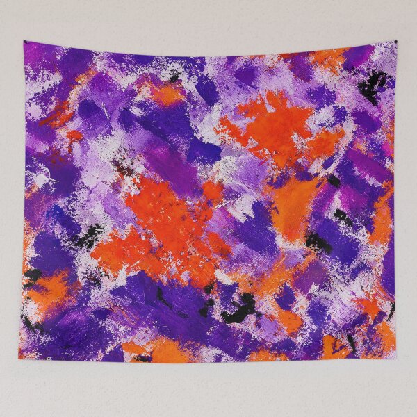Item preview, Retro Pop Fusion – Orange & Purple Abstract Pattern designed and sold by Giovanna2026.