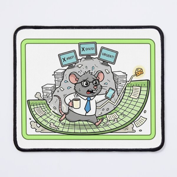 Item preview, Overwhelmed Office Rat Funny Coworker Gift Work Stress Humor designed and sold by 54K700.