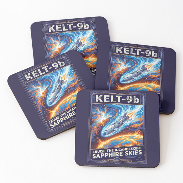Item preview, Kelt-9b Ultra Hot Jupiter Retro NASA Travel Poster designed and sold by RetroRewind Studio.