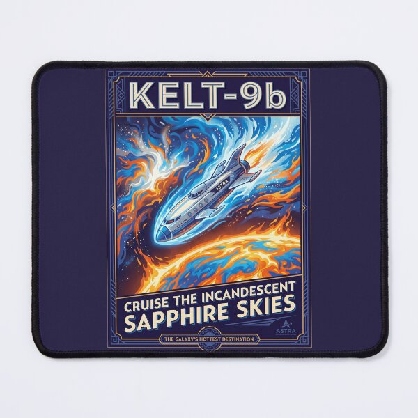 Item preview, Kelt-9b Ultra Hot Jupiter Retro NASA Travel Poster designed and sold by RetroRewind Studio.
