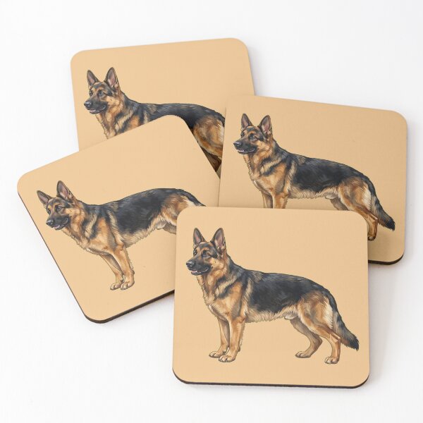 Item preview, Cute Hand-Painted German Shepherd Illustration designed and sold by SYCESTORE.