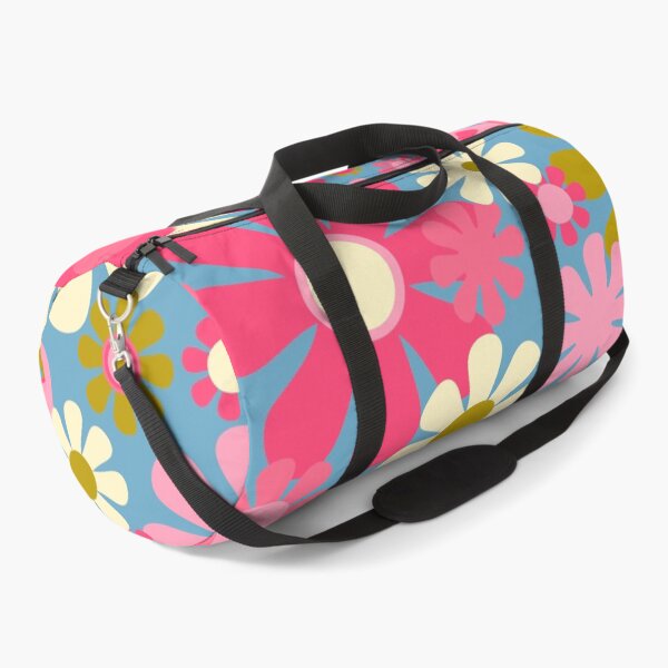 Item preview, Groovy Retro 60s 70s Floral Pattern Pink Blue Olive designed and sold by kierkegaard.