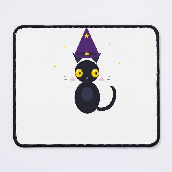 Item preview, Cute Black Cat Wizard with Purple Witch Hat and Stars designed and sold by CartX Global Inc.