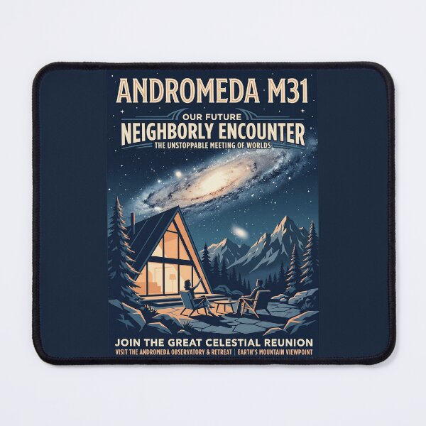 Item preview, Andromeda Galaxy M31 Retro NASA Travel Poster designed and sold by RetroRewind Studio.
