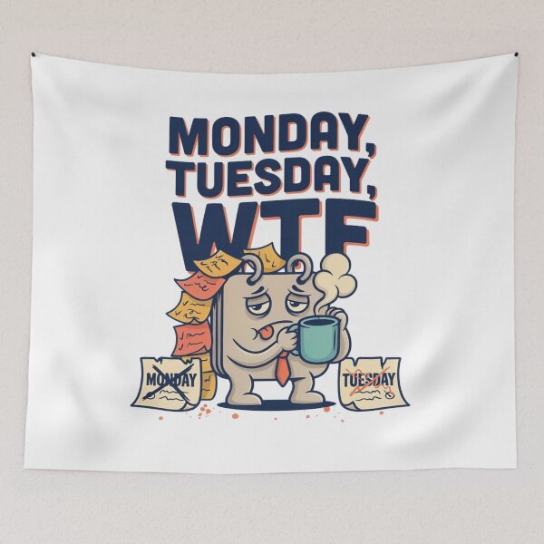 Item preview, After Monday and Tuesday Even the Calendar Says WTF designed and sold by Savage-Apron.