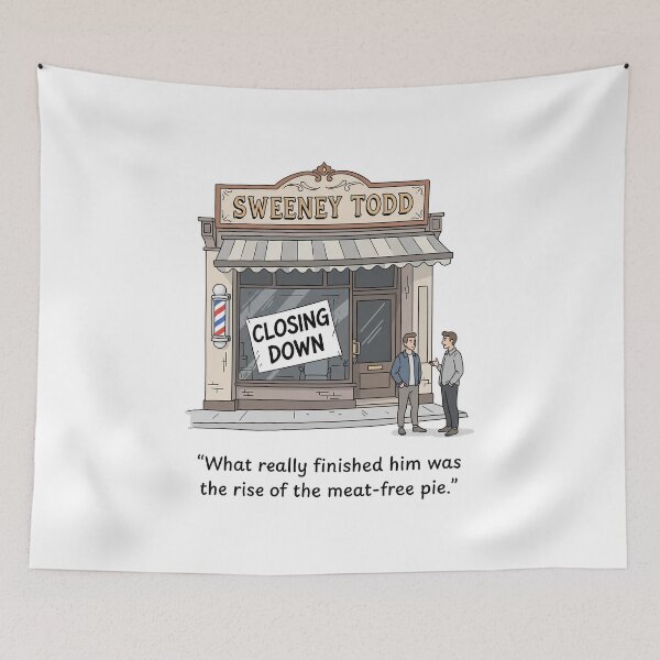 Item preview, Sweney Todd and Meat-Free Pies – Dark Humor designed and sold by Horningamere.
