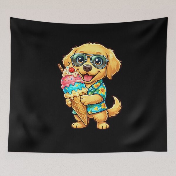 Item preview, Ice Cream Dog – Cute Golden Retriever Summer Treat Lover Gift designed and sold by Wild Horizon Studio.