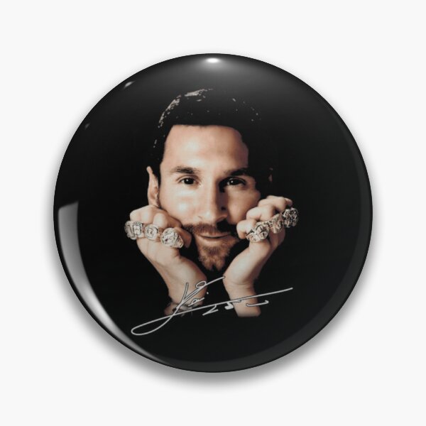 Item preview, Lionel Messi 8 Gold Rings GOAT Signature designed and sold by Soceitiz.