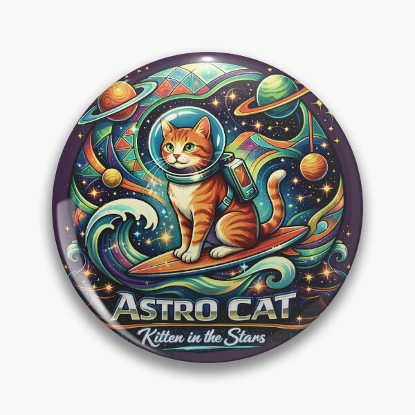 Item preview, Astro Cat: Kitten in the Stars designed and sold by Cathedral of Curiosity.