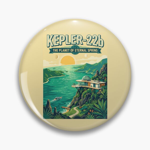 Item preview, Kepler-22b Habitable Planet Retro NASA Travel Poster designed and sold by RetroRewind Studio.