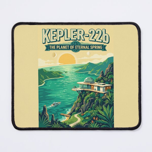 Item preview, Kepler-22b Habitable Planet Retro NASA Travel Poster designed and sold by RetroRewind Studio.