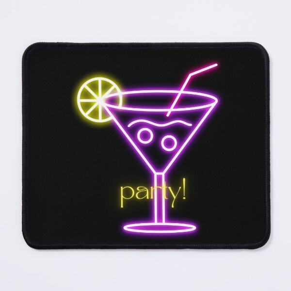Item preview, Retro Neon Party Cocktail Sign - Glowing Cyberpunk Bar Aesthetic Art designed and sold by alalame.
