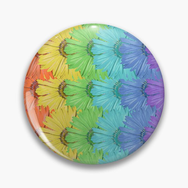 Item preview, Rainbow Daisies Colorful Botanical Daisy Flower Chakras Art 2 designed and sold by Sharon Cummings Art.
