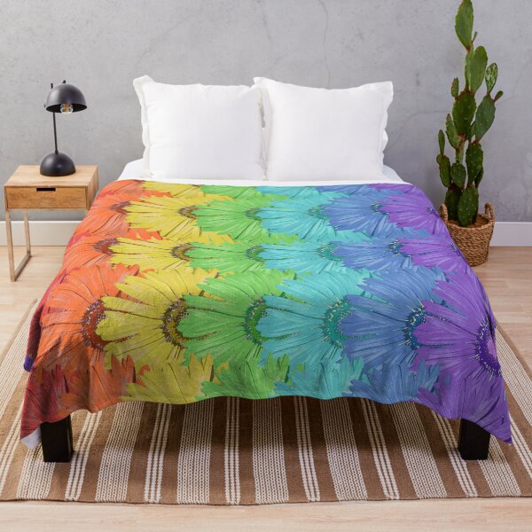 Item preview, Rainbow Daisies Colorful Botanical Daisy Flower Chakras Art 2 designed and sold by Sharon Cummings Art.